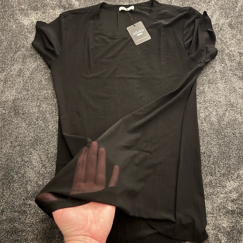 Black Mesh Top